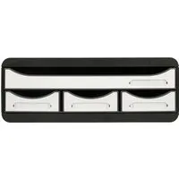 Exacompta Exacompta Schubladenbox Toolbox "Black Office" DIN A4+, 4 Schubladen, weiß glänzend – Produktbild 1 von 1