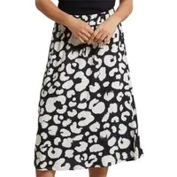 Dedicated DEDICATED Klippan - Sommer Midi Rock aus Lyocell, Painted leopard black (schwarz), – Produktbild 1 von 1