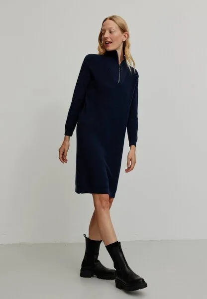 recolution Damen Strickkleid aus Bio-Baumwolle - STELLERA - recolution, Dark navy (blau), – Produktbild 4 von 4