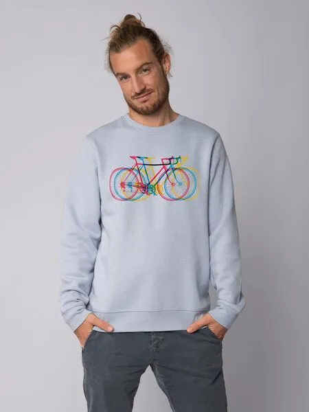 watapparel watapparel Sweatshirt Unisex Fahrräder, Serene blue, – Produktbild 2 von 4