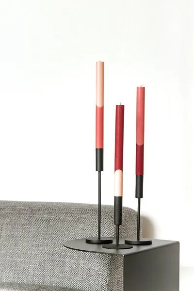 Originalhome Originalhome Diagonale Stabkerzen für bewusste Geschenke , S/3 - paraffinfrei & vegan, Mehrfarbig (love), – Produktbild 3 von 3