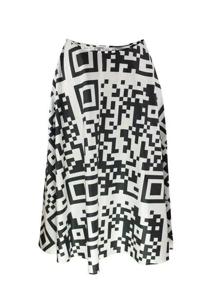Sophia Schneider-Esleben Sophia Schneider-Esleben Rock Skyler - Glockenrock, Schwingrock aus Bio-Baumwolle, Qr weiss (weiss), – Produktbild 1 von 3