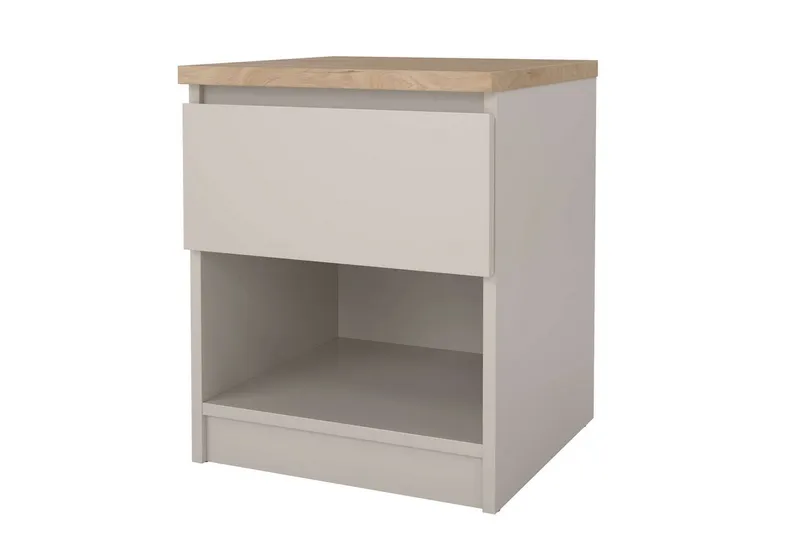 Home affaire Nachttisch Naia, Nachtkommode, Nachtschrank, Beistelltisch, mit 1 Schublade, Breite 40 cm, Höhe 50 cm, Braun, – Produktbild 4 von 8