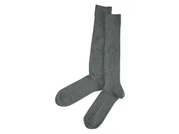 grödo Damen und Herren Kniestrümpfe Schurwolle Rippstrick melange-schiefer Gr.37-38 – Produktbild 1 von 1