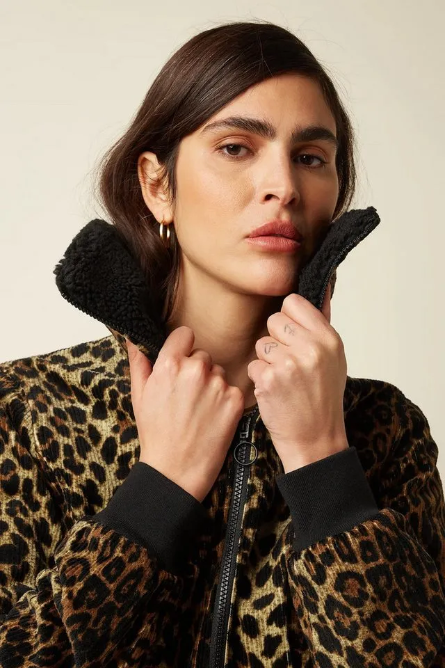 king louie king louie Cordjacke Arizona Jacket Fargo Cord - modische Cordjacke mit Animal-Print, Braun, – Produktbild 5 von 5