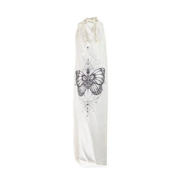 Divasya Divasya Yogamatte aus Kork & Naturkautschuk | mit Gurt & Hülle | 6 Designs, Cosmic butterfly, – Produktbild 3 von 4