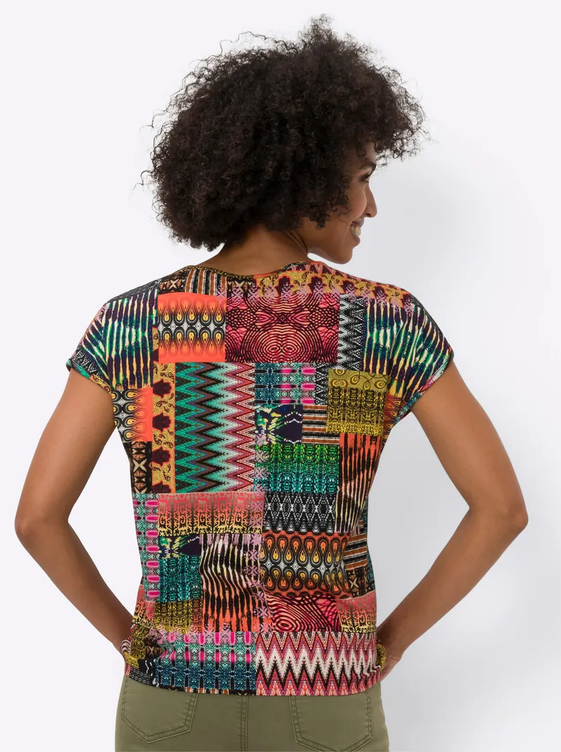 heine Print-Shirt terra-rot-bedruckt, Terra-rot-bedruckt, – Produktbild 1 von 2