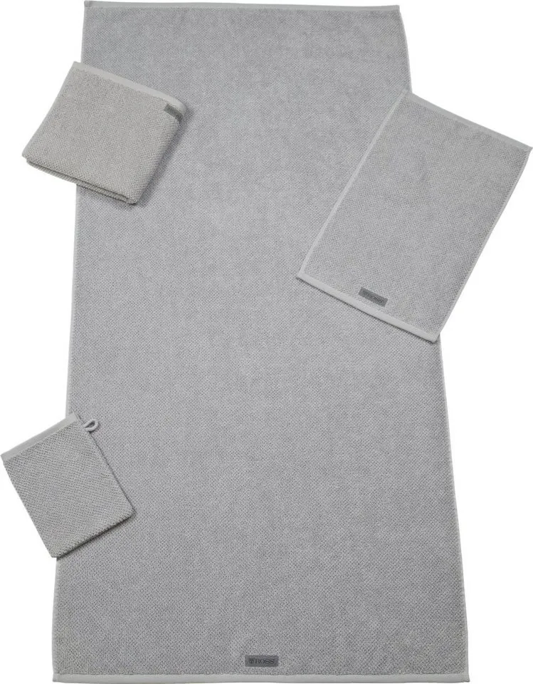 Ross Ross Handtücher Selection, Frottier (2-St), 100 % Bio-Baumwolle, Grau, – Produktbild 3 von 5