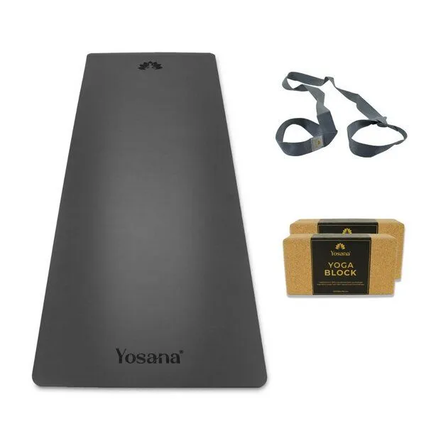 Yosana Yosana Yogamatten Starter Set 4-Teilig, Grau, – Produktbild 1 von 8