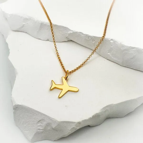 MOANINA MOANINA Kette Flugzeug - 925 Silber/18k Gold Vermeil - 3 Längen, Gold, – Produktbild 4 von 4