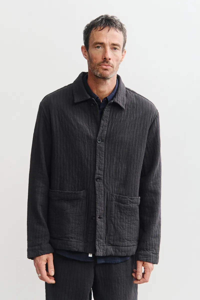 Rotholz Rotholz Herren vegan Arbeitsjacke Gerippt Anthrazit, Grau, – Produktbild 2 von 2