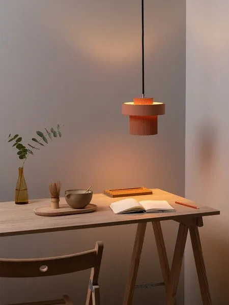 GANTlights Pendelleuchte up and down plissiert Lampe GANTlights S9, Hell, – Produktbild 2 von 4