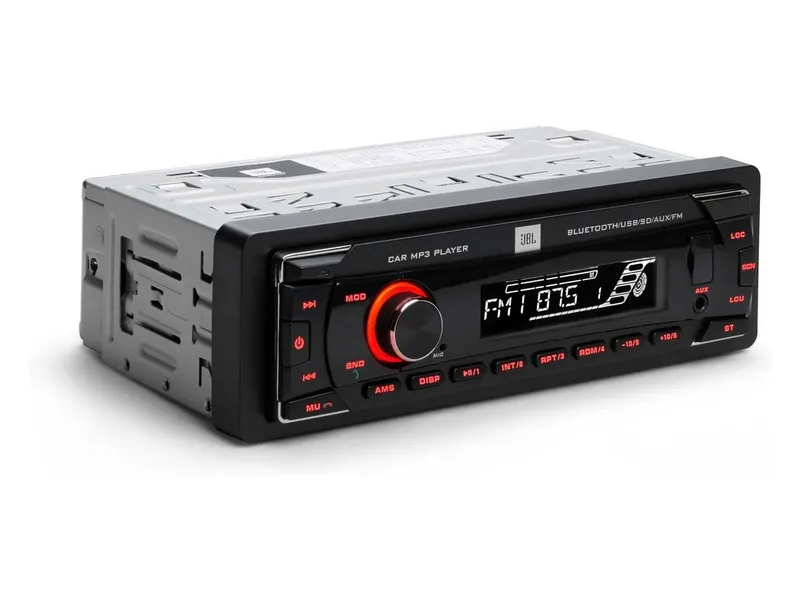JBL JBL Celebrity 100 1-DIN Autoradio MP3 Bluetooth USB SD AUX FM Autoradio (RDS, AM/FM Radio, Animiertes Display, Freisprecheinrichtung, 1 DIN), Schwarz, – Produktbild 2 von 5