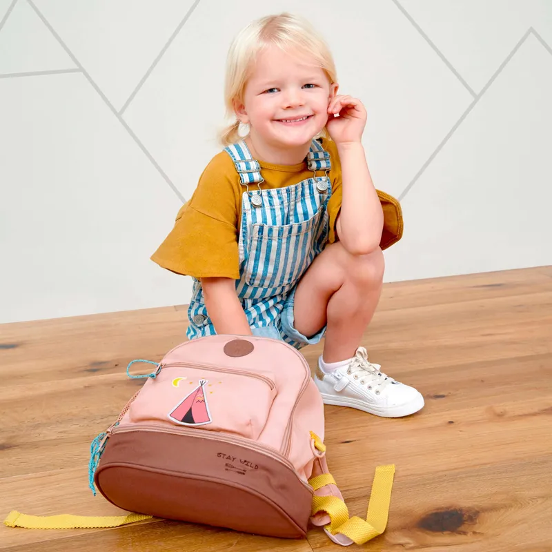 Lässig Lässig Kinderrucksack Adventure, Tipi, Mini Backpack, PETA-approved vegan, Rosa, – Produktbild 7 von 8