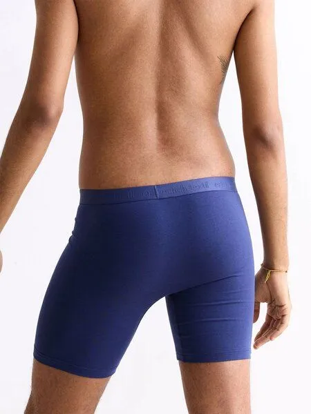 erlich textil erlich textil Casual Cotton Pants im 3er Pack, enge Boxershorts aus Bio-Baumwolle, made in Europe, Nachtblau, – Produktbild 4 von 7