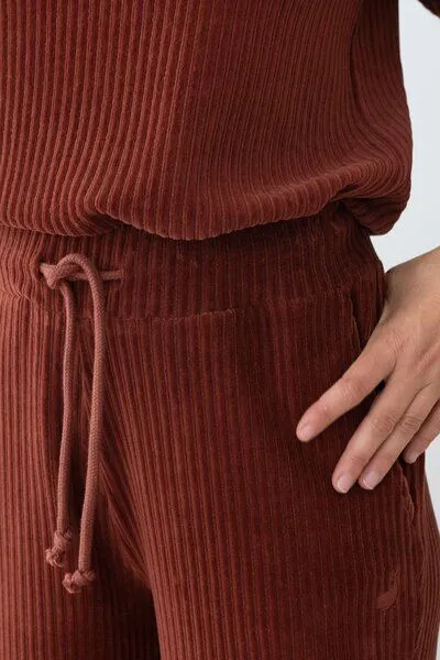 TWOTHIRDS TWOTHIRDS Velour-Loungewear-Hose Abruka, Wine, – Produktbild 3 von 3