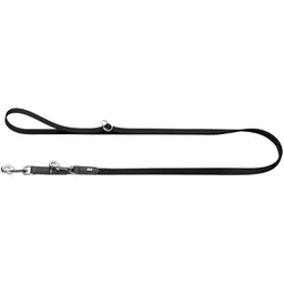 Dog Sport Dog Sport HUNTER stufenlos verstellbare Hundeführleine wolmar biothane x leder schwarz 1,6 cm – Produktbild 1 von 1