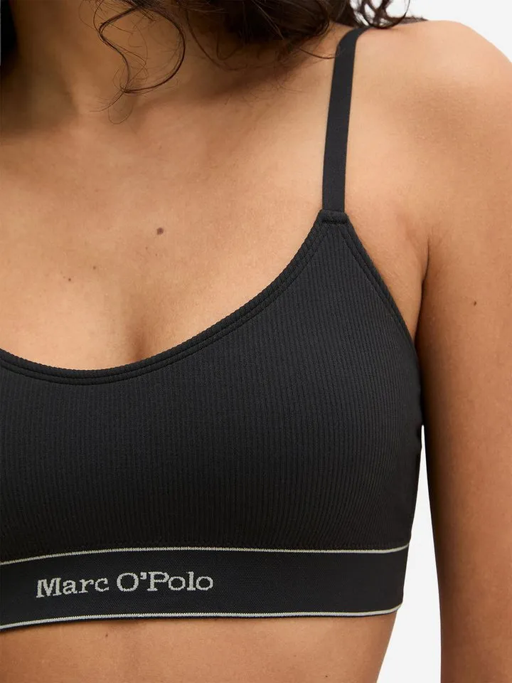 Marc O'Polo Marc O'Polo Bralette New Seamless Soft‑BH, Spitzen‑Bralette, BH ohne Bügel, Schwarz, – Produktbild 4 von 4