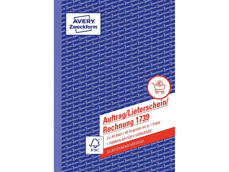 Avery Zweckform Avery Zweckform Formularbuch '1739' Auftrag/Lieferschein/Rechnung ECF, DIN A5 – Produktbild 2 von 3