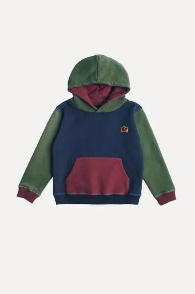 Trendsplant Kid's Color Block Hoodie Trendsplant Blue, Blau, – Produktbild 1 von 4