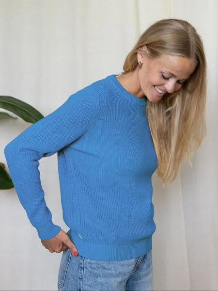 FUXBAU FUXBAU 4Seasons Frauen Strickpullover, Blau, – Produktbild 4 von 4