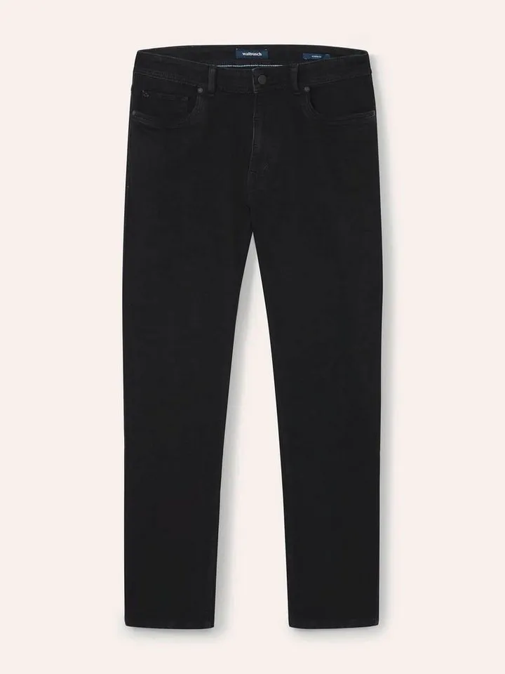 Walbusch Regular-fit-Jeans Herren Sportjeans 2.0 schlanker Modern Fit Bio-Baumwolle Stretch, modern, Langgröße, Schwarz, – Produktbild 2 von 4