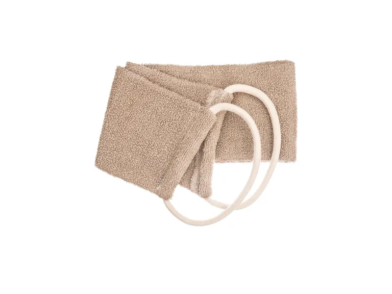 Kost Kamm Kost Kamm Massageband, Leinen gestrickt, mit Baumwollgriff, Natur, braun, – Produktbild 1 von 1