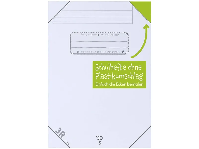Soisi Soisi Recycling-Schulheft DIN A4 Nr. 3R lin. mit Rand – Produktbild 1 von 1