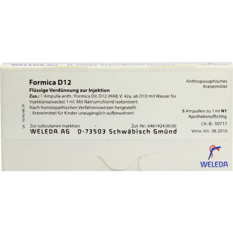 Weleda WELEDA FORMICA D 12 Ampullen 8X1 ml Ampullen – Produktbild 1 von 1