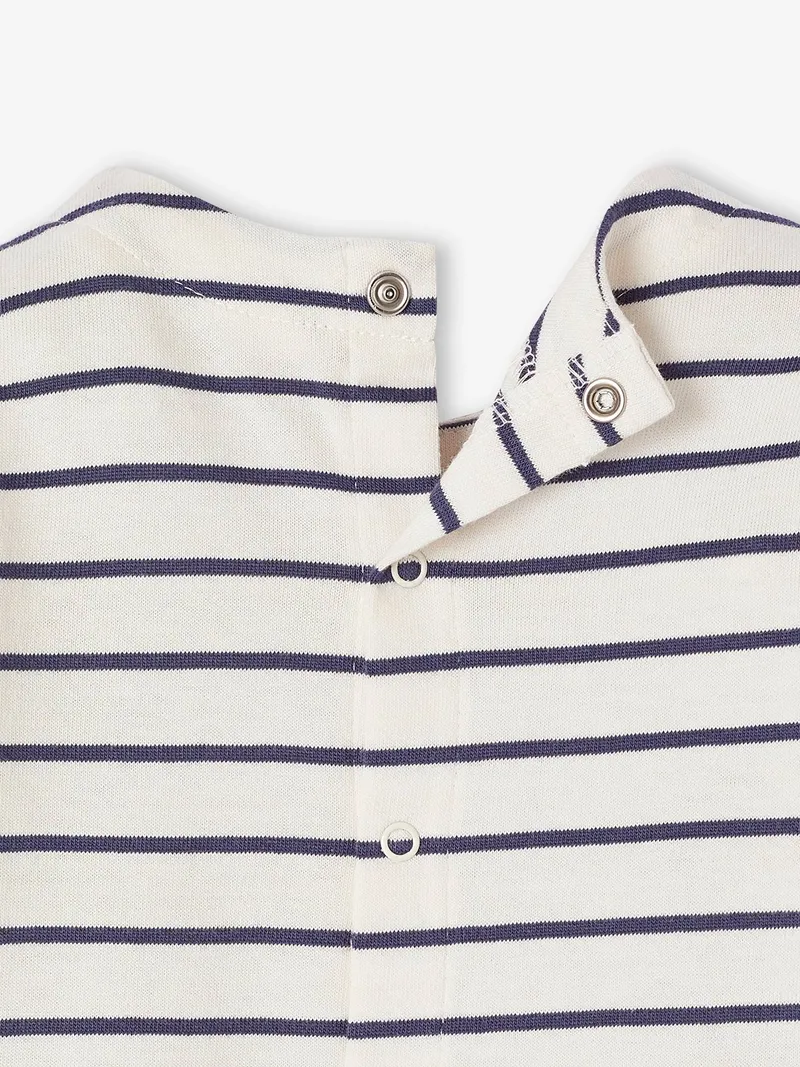 Vertbaudet Baby Ringelshirt mit langen Ärmeln, Wollweiß, – Produktbild 2 von 3