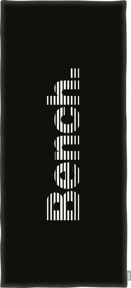 Bench. Bench. Strandtuch Bench, Velours (1-St), mit dekorativem "Bench" Schriftzug, Schwarz, – Produktbild 2 von 5