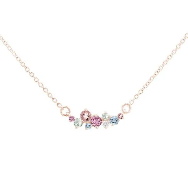Eppi Eppi Cluster-Kette mit Edelsteinen Kianna, Rosa, – Produktbild 1 von 1