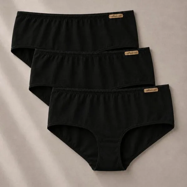 comazo|earth comazo|earth Fairtrade Panty, 3er Pack | GOTS zertifiziert, Schwarz, – Produktbild 5 von 5