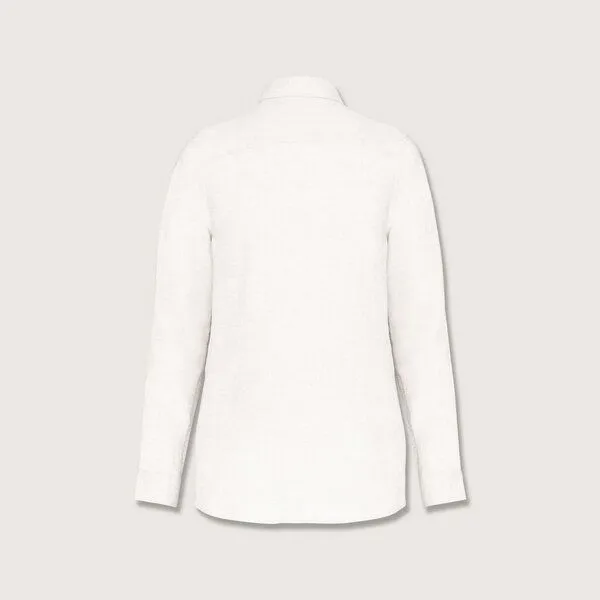 YTWOO YTWOO Damen Leinenbluse, Weiß, – Produktbild 2 von 3