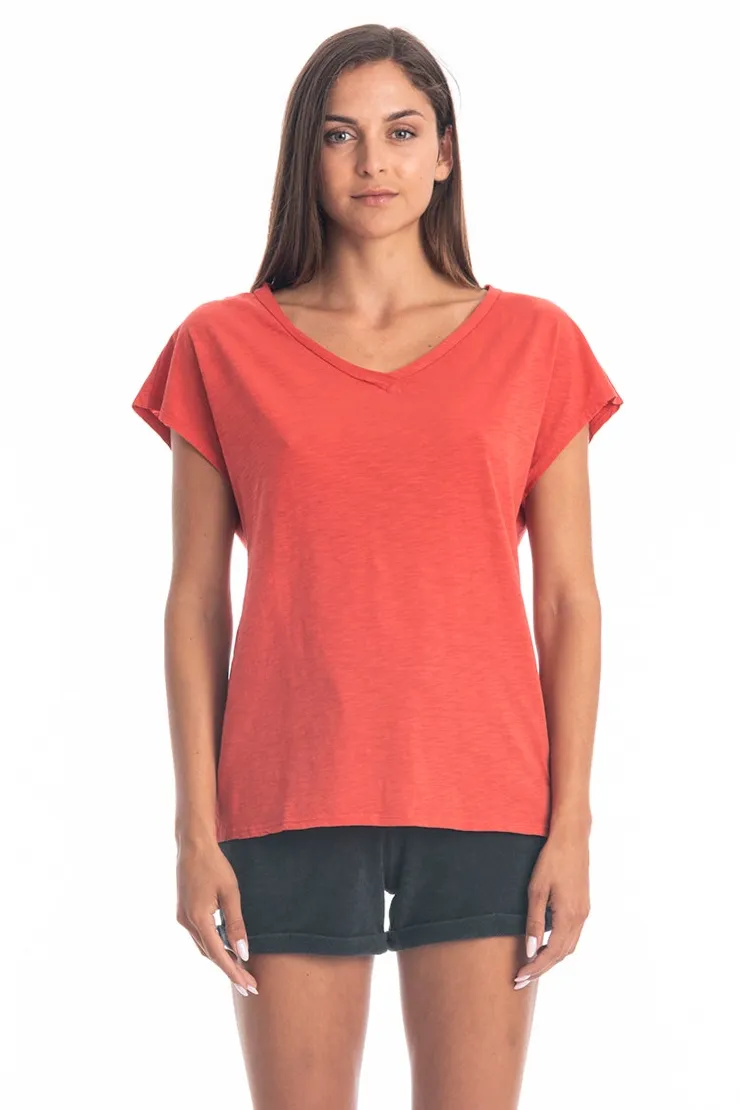 RAVENS VIEW IBIZA RAVENS VIEW IBIZA Damen vegan Top Arizona Fliese Rot, Dunkelorange, – Produktbild 1 von 1