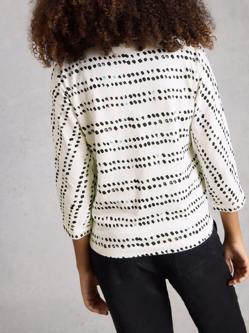White Stuff Dolman Top Demi - 44, Elfenbein print, – Produktbild 4 von 4