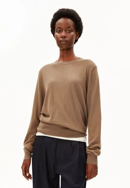 ARMEDANGELS ARMEDANGELS FINE KNIT Damen Pullover aus TENCEL Modal Mix, Amberwood, – Produktbild 1 von 3