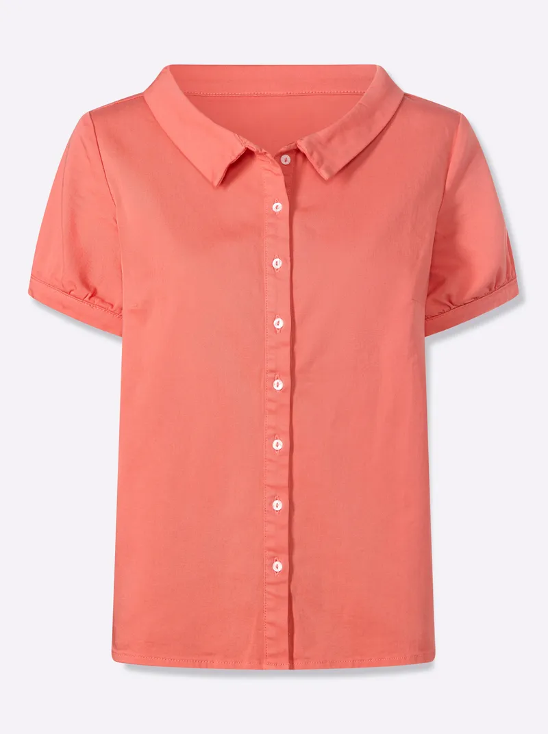 heine Jeansbluse koralle, Koralle, – Produktbild 1 von 2