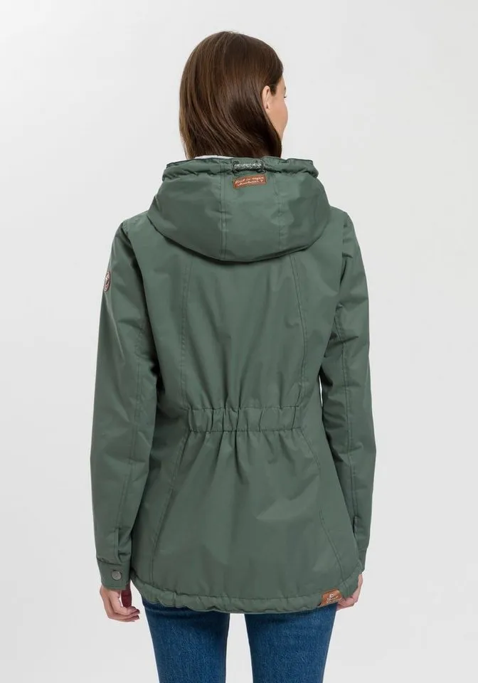 ragwear ragwear Funktionsjacke ZUZKA stylische Übergangs-Outdoor-Jacke Water repellent coating, Grün, – Produktbild 3 von 5