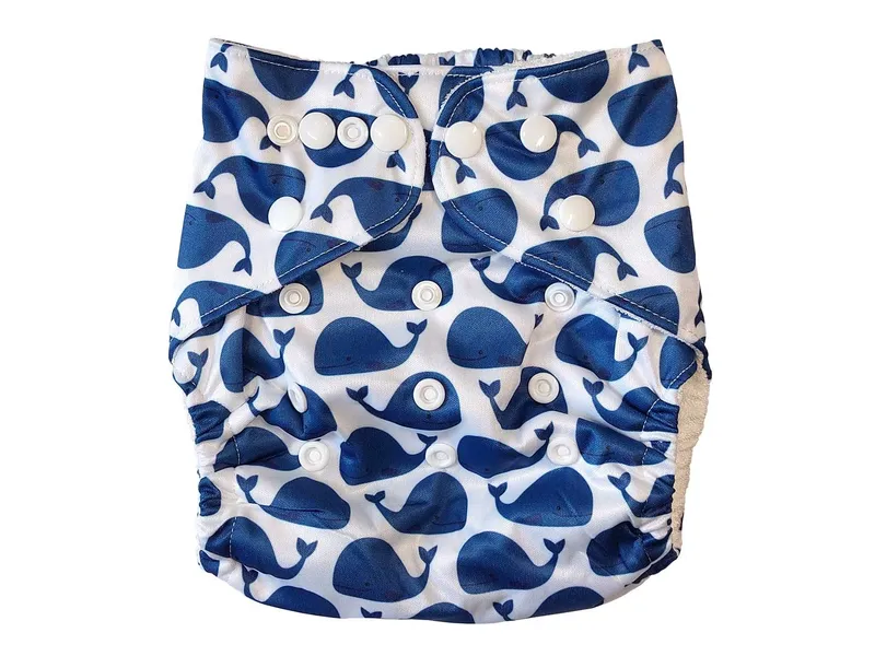 Schlori Schlori Schwimmwindel "Wal" 3 - 13 kg, Geburt - ca. 2,5 Jahre, Blau, – Produktbild 1 von 2