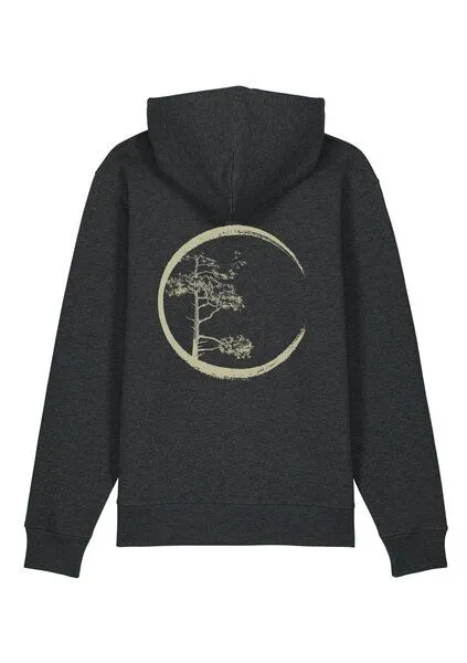 Life-Tree Life-Tree Organic Fairwear Hoodie Unisex Fairwear Organic Circle, Dark heather grey, – Produktbild 3 von 4