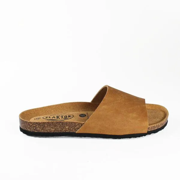 Plakton Plakton Vegane offene Damen Sandale BALA mit Korksohle, Camel (braun), – Produktbild 2 von 4