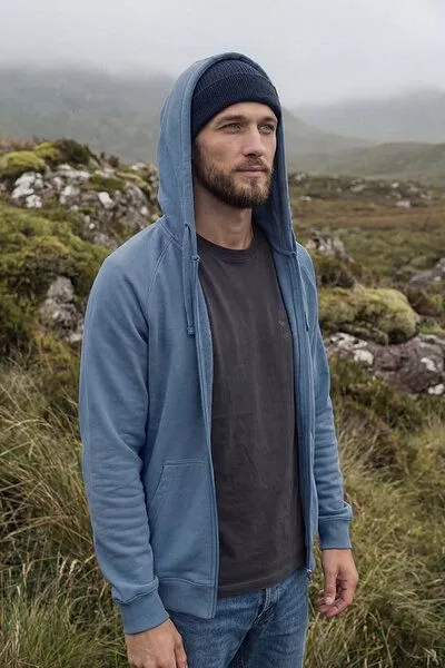 KOKOworld KOKOworld Kapuzenjacke Goa-Zip-Unisex, Dusty-indygo sun&soil (petrol), – Produktbild 1 von 3