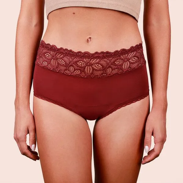 Taynie Taynie Deluxe Ultra Periodenunterwäsche Biozidfrei 60°C, Rot-braun, – Produktbild 1 von 4