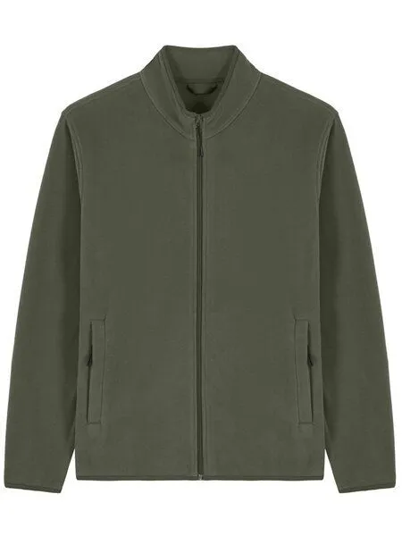 Human Family Human Family Basic Herren Fleecejacke "Clue" aus recyceltem Polyester, Khaki, – Produktbild 4 von 4