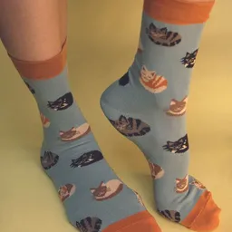 Fräulein Prusselise Fräulein Prusselise Katzenbande Socke, cat, kitty, cosy, bunt gemustert – Produktbild 1 von 1