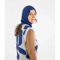MATONA Matona Gestrickte Sturmmaske für Kinder, Frauen und Männer aus Bio-Baumwolle und Lammwolle / Balaclava, Azure, – Produktbild 2 von 3