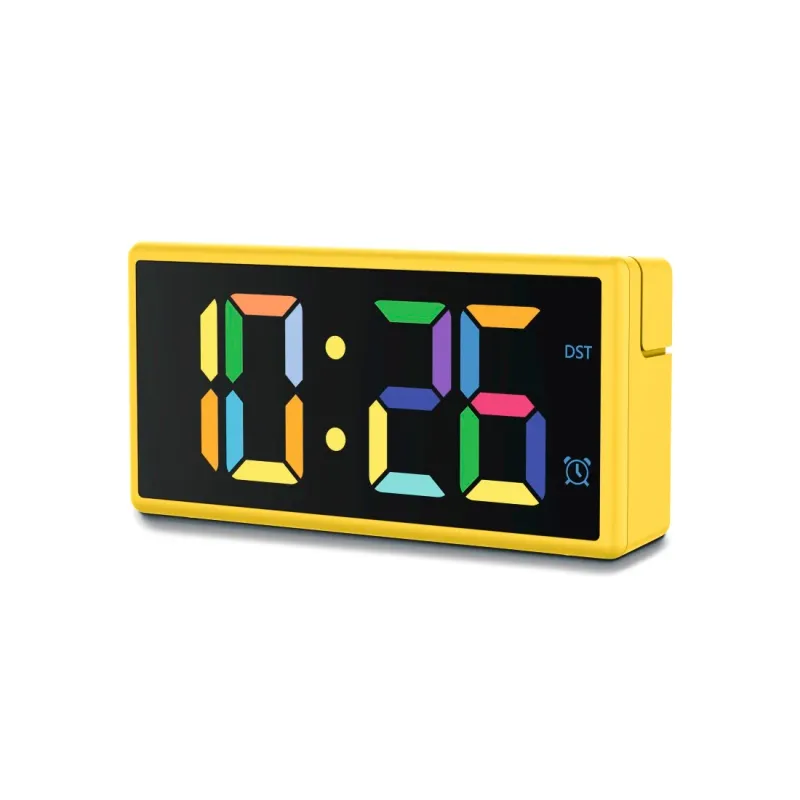 Hama Hama Digitaler Wecker "Ibiza", Multicolor-Display, mit USB-Ladefunktion, Gelb, – Produktbild 1 von 4