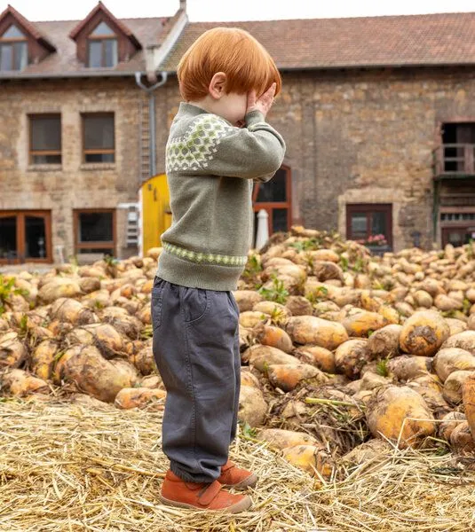 Sense Organics & friends in cooperation with GARY MASH Sense Organics & friends in cooperation with GARY MASH Gefütterte Kinderhose aus aus Biobaumwolle, Graublau, – Produktbild 2 von 3