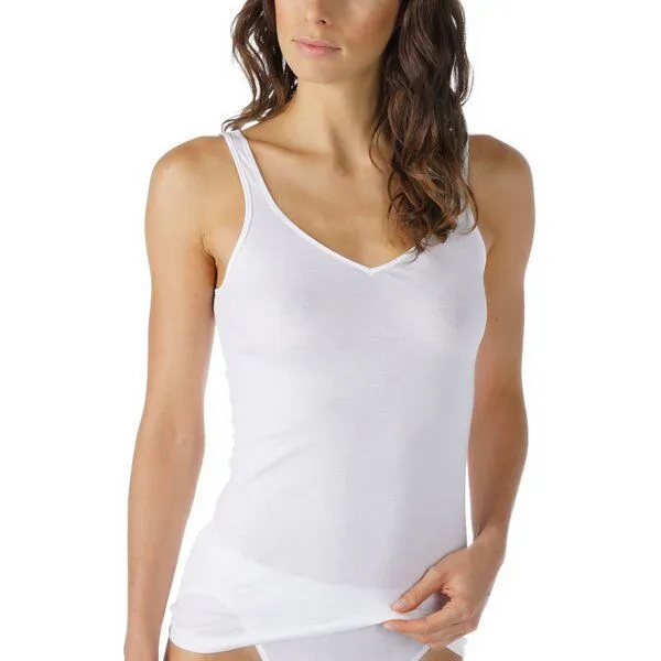 mey Mey Damen Top Noblesse PIMA Baumwolle, Weiss, – Produktbild 1 von 2